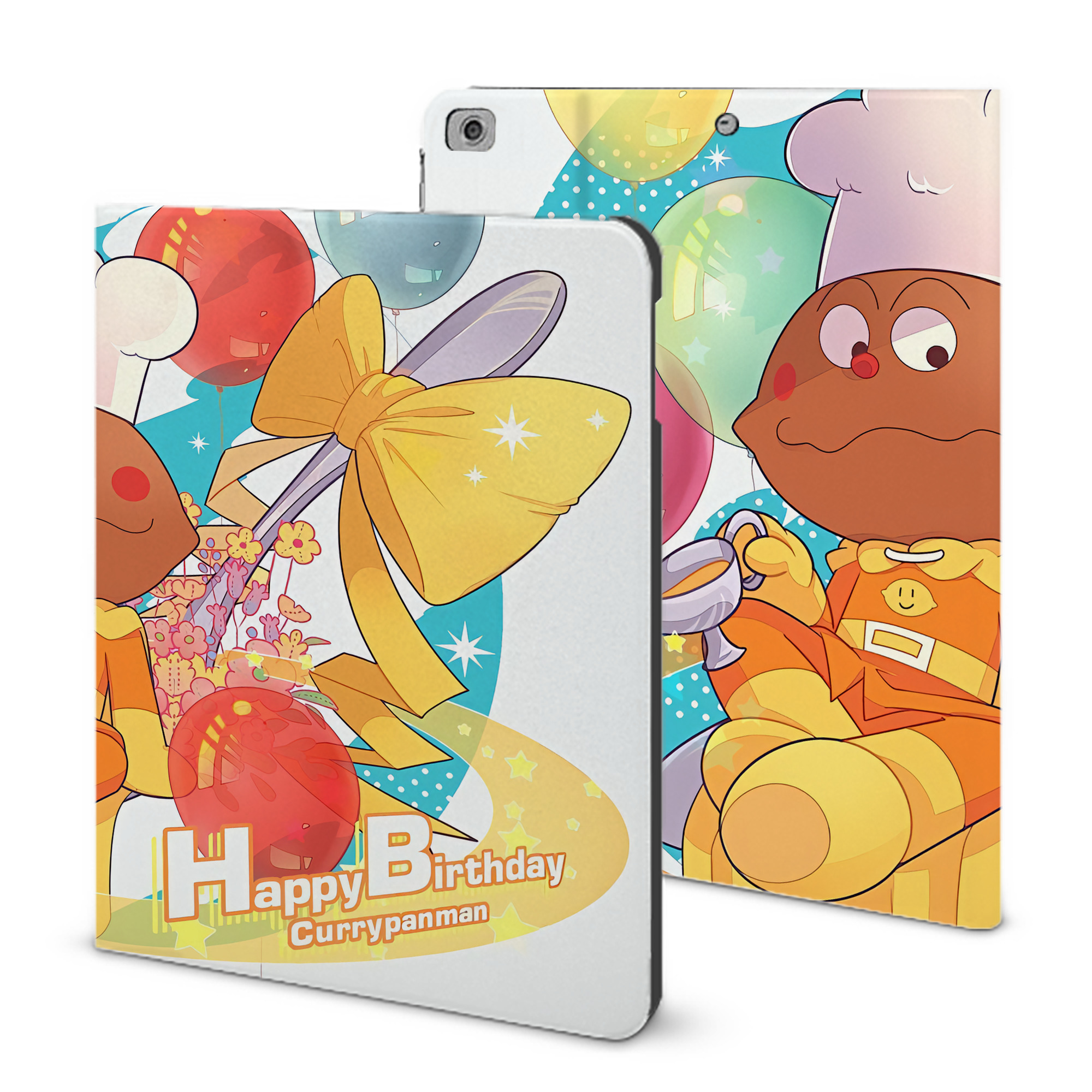 （画像用） アンパンマン Anpanman IPad ケース ブック型 PUレザー TPU 耐衝撃 軽量 薄型 ペン収納なし 全面保護 IPad 各モデル対応